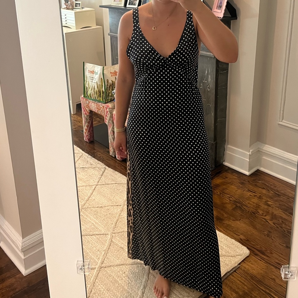 R13 star print silk dress